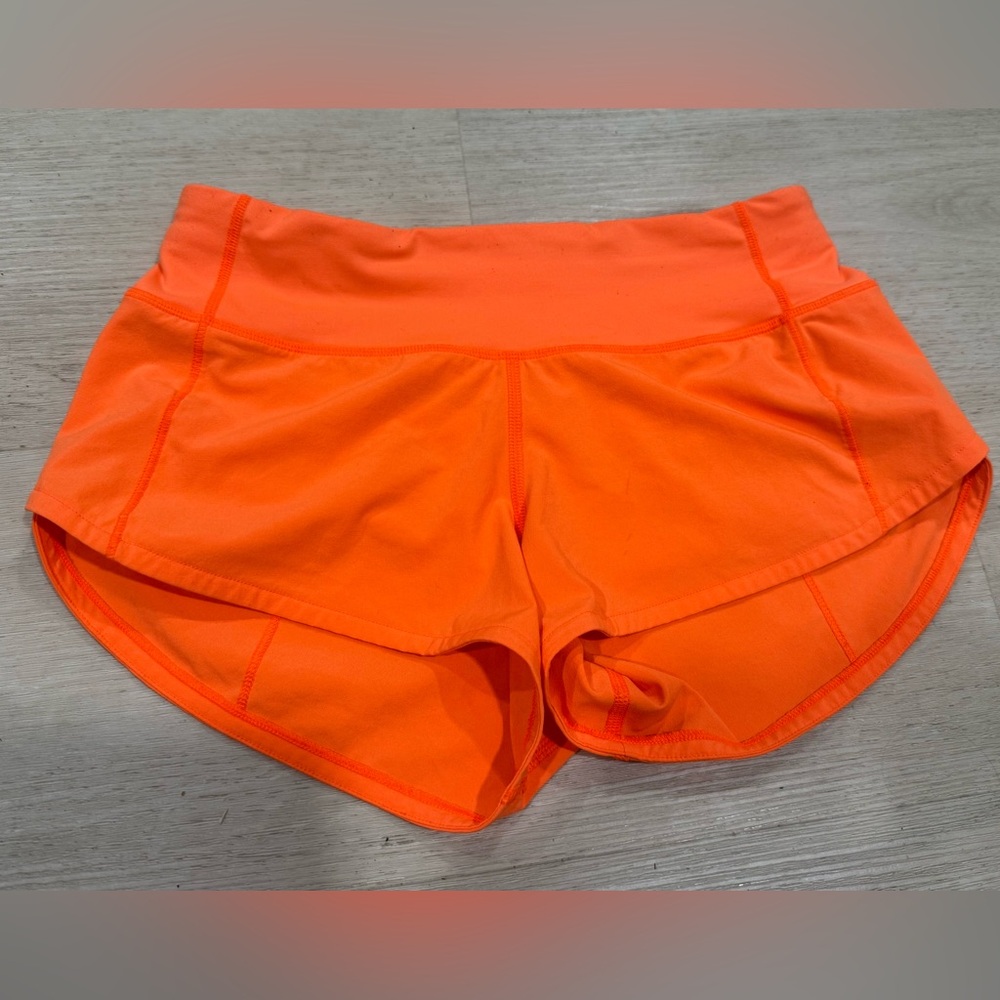 Lululemon shorts size 0 - bright orange